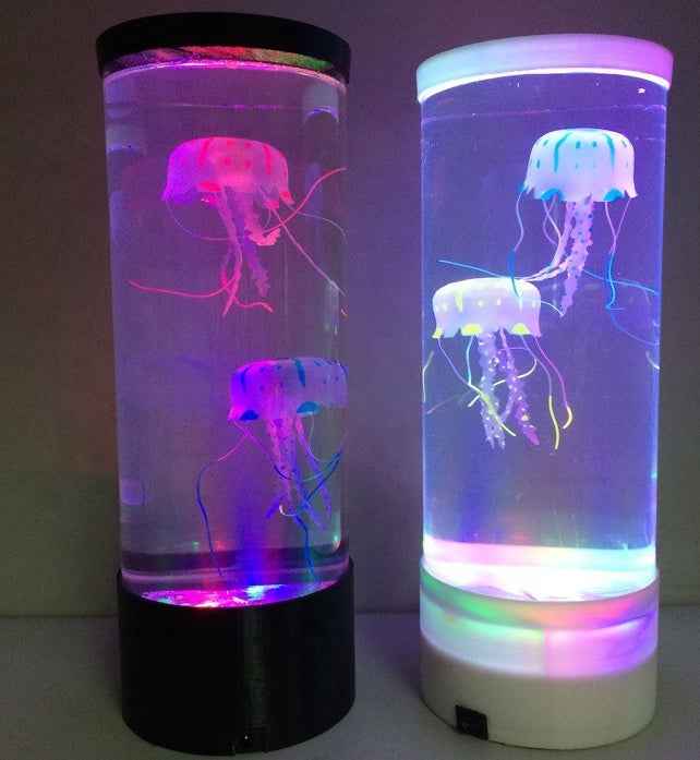 LED Volcanic Eruption Jellyfish Aquarium Lamp – Colour-Changing | USB & Battery | Bedroom & Office