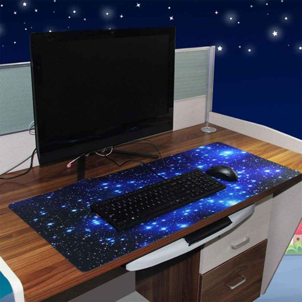 Large Extended Mouse Pad | High-Density Fabric, Anti-Slip Rubber Base, Multiple Sizes & Thickness | Blue