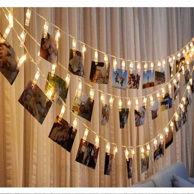 LED Photo Holder String Lights | Battery Powered | Warm White & Colorful | 100cm–600cm | Photo Clip Fairy Lights | Bedroom, Wedding & Party Decor