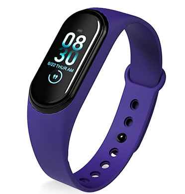 Smart Fitness Tracker Bracelet – Waterproof 0.42" Colour Screen Heart Rate Blood Pressure SpO2 Sleep Pedometer Call Reminder | Black, Blue & Red