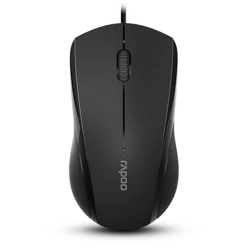 Wired USB Optical Mouse | 1000DPI, 3-Button, Ergonomic, 1.5m Cable | Desktop & Laptop | Black