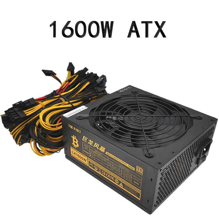 High-Wattage ATX Server & Multi-GPU Power Supply | Active PFC | 12×(6+2) PCIe | 4+4 CPU | CE Certified | AMD Compatible | Black