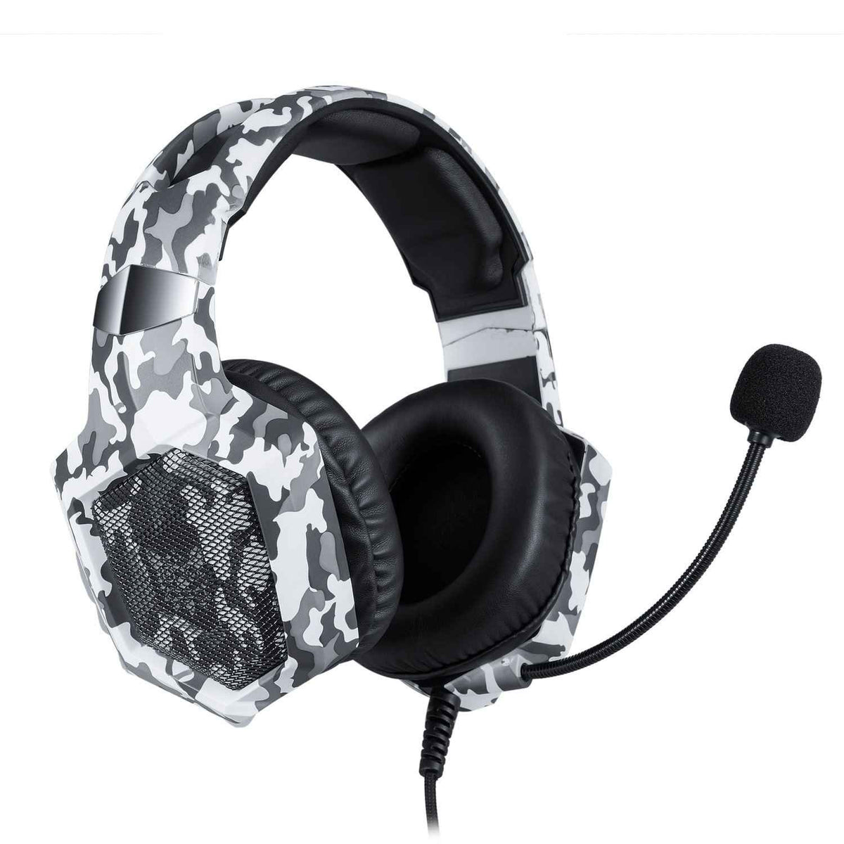 K8 Camouflage Gaming Headset – Wired 3.5mm Over-Ear Headphones for PS4 Xbox One iPhone iPad