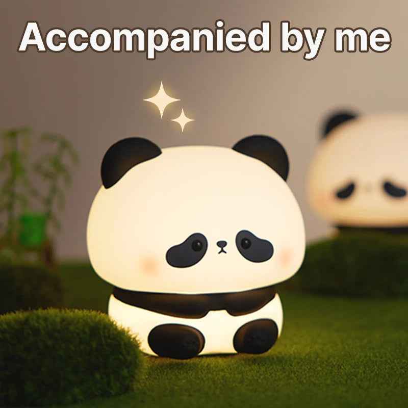 Panda Silicone LED Rechargeable Touch Night Light | Colour-Changing | 3-Speed Brightness | USB Rechargeable | Kids Bedroom & Gift