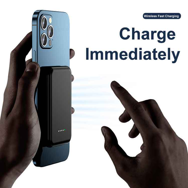 Mini Magnetic Power Bank 5000mAh – Slim Magnetic Suction, 5V/2A Fast Charge, iPhone Compatible, 4 Colors