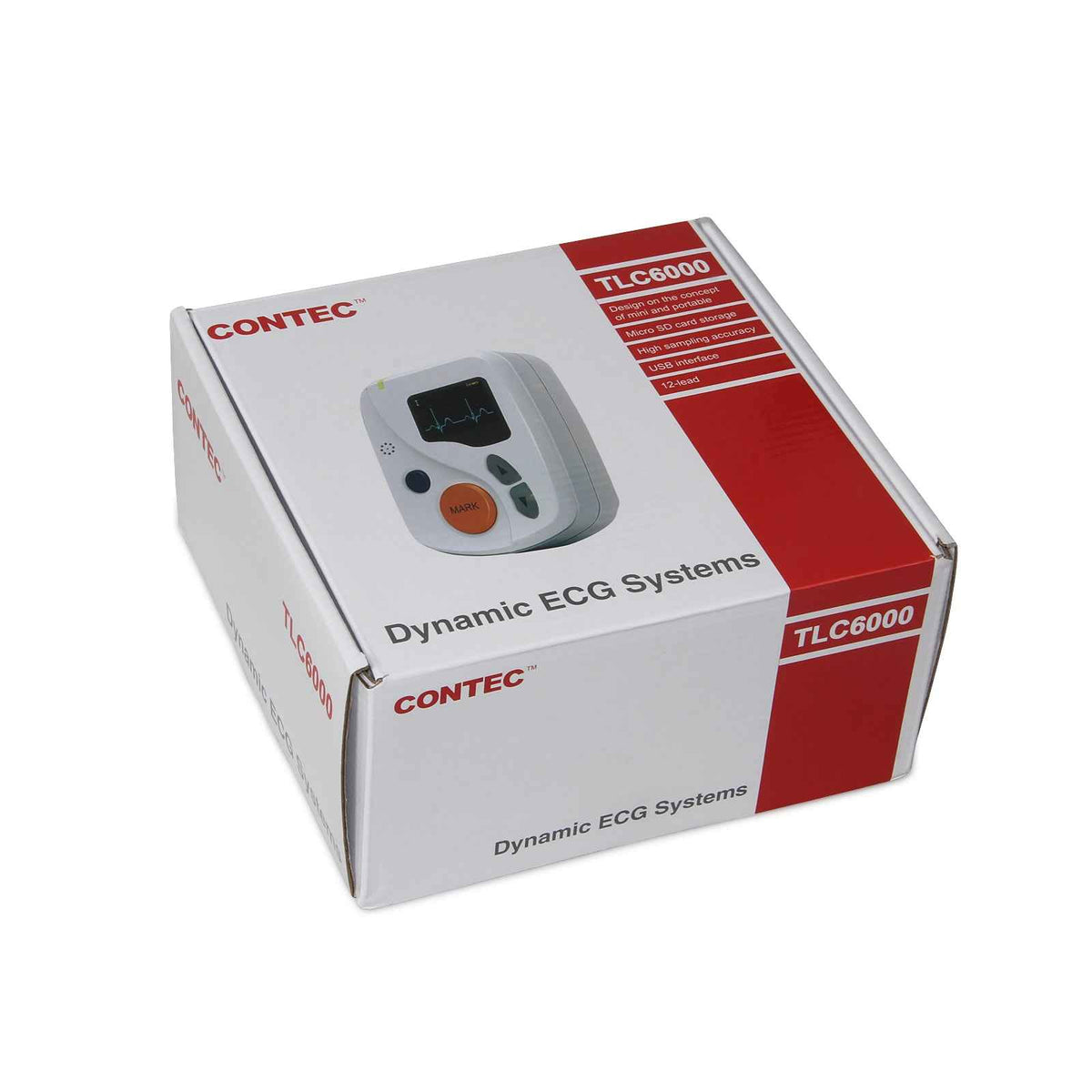 CONTEC TLC6000 24-Hour 12-Lead Holter ECG Monitor – PC Software, CE & FDA Certified