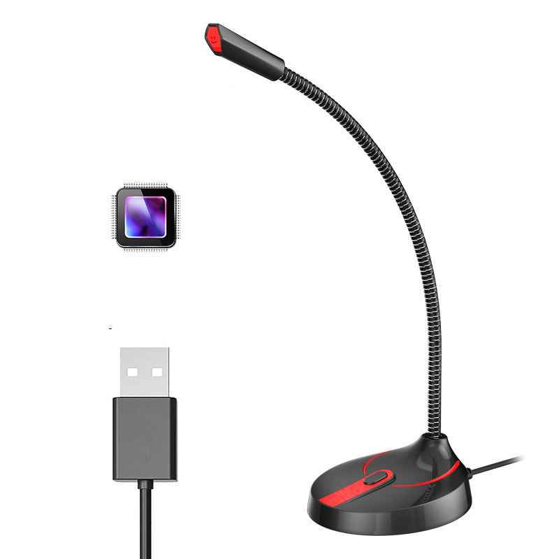 Wired Desktop Condenser Microphone | 6mm Capsule, 2.5m Cable, Push Switch | 3.5mm & USB | White & Black
