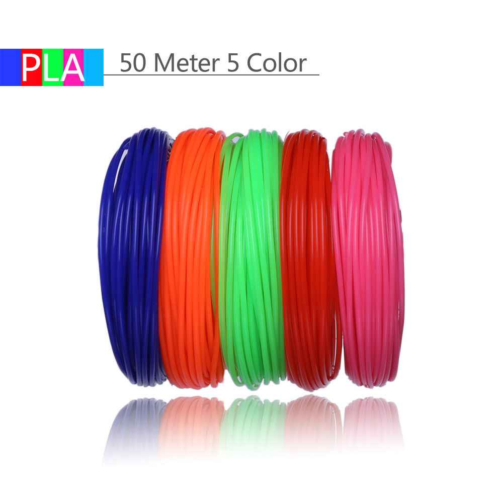 3D Printing Pen Filament Refills | ABS & PLA, 1.75mm | 5, 10 & 20 Color Packs | 50m, 100m & 200m