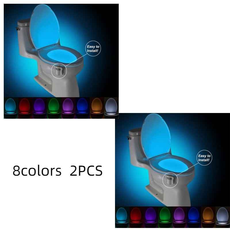 Motion Sensor Toilet Night Light – 8 & 16 Colours | PIR | Fits Any Toilet | Bathroom Safety