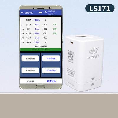 LS170/LS171 Portable Color Difference Meter | Full Spectrum LED, Bluetooth, CIE Lab/RGB/CMYK, USB-C