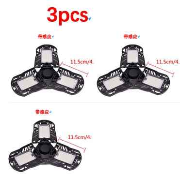 Deformable LED Garage Light | 60W & 80W | 6000LM, 360° Adjustable, IP65 | Radar Sensor Option | Warehouse & Industrial High Bay Lamp