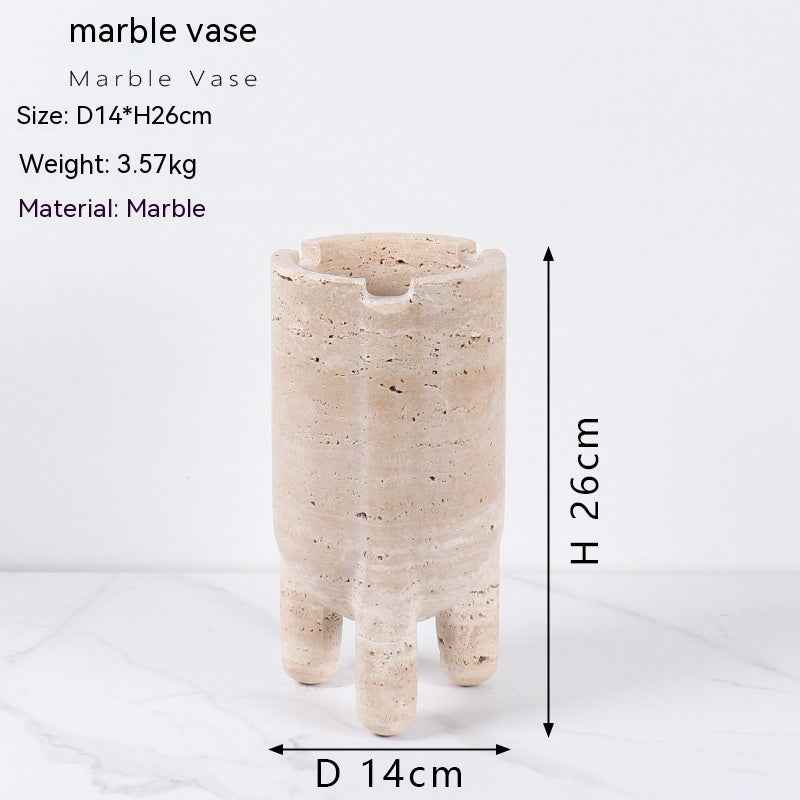 Modern Gypsum Decorative Vase | Plum Blossom, Black Gold & Cave Stone Designs, Tall & Short Styles