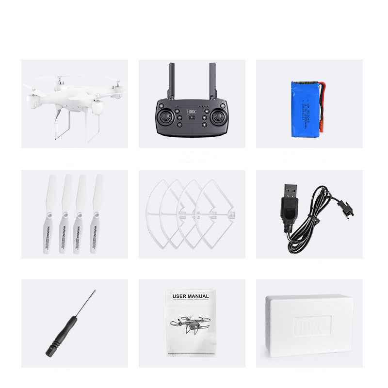 RC Quadcopter Drone | 2.4GHz | 200m Range | 25min Flight | 4K Camera Option | 360° Flip | Headless Mode | Black & White
