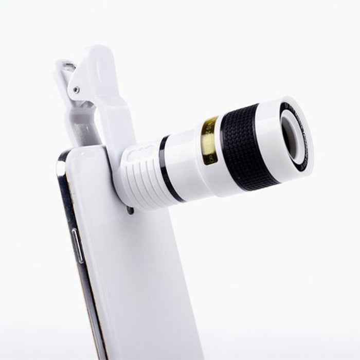 Clip-On Phone Telescope Lens – 8X & 12X Zoom for Smartphones