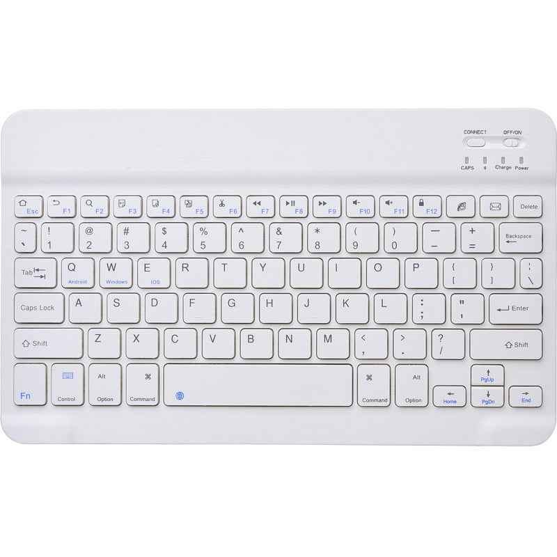 Bluetooth 3.0 Wireless Keyboard | Universal iOS, Android & Windows | 10m Range | Tablet & Phone | Black & White