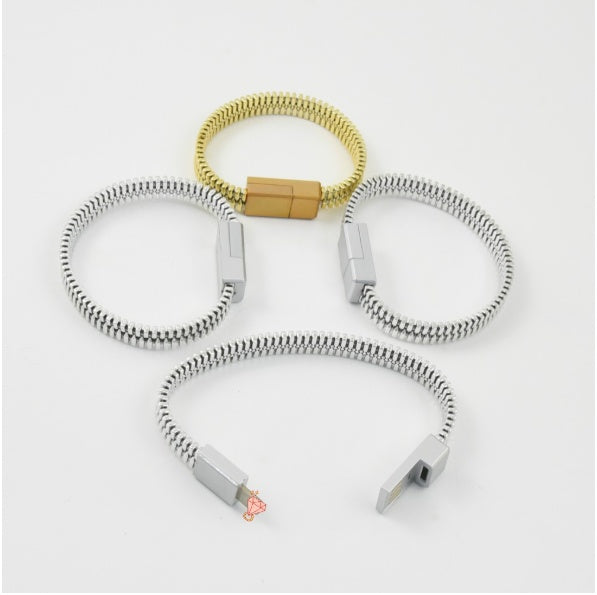 Bracelet Charging Cable | 20cm Lightning & Android | 2A Fast Charge | Wearable Wristband Data Cable