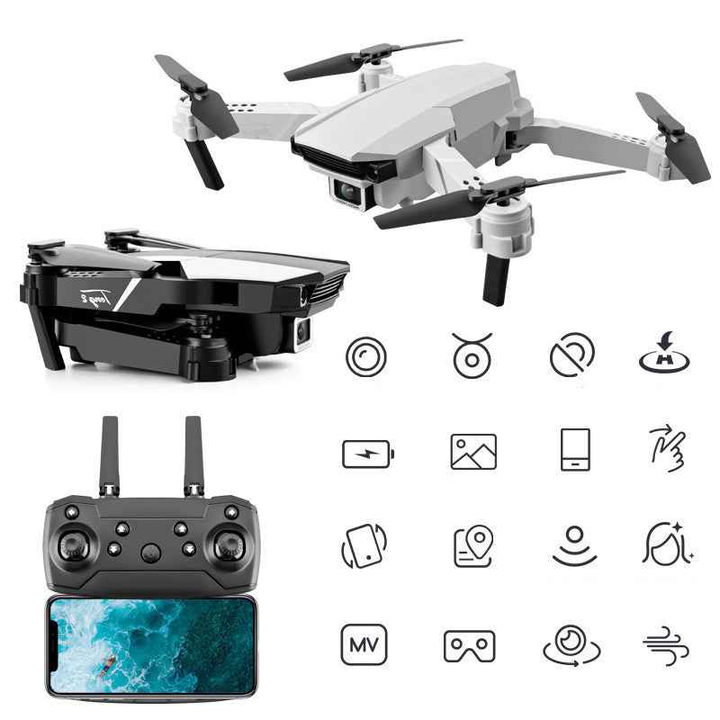 S62 Foldable RC Quadcopter Drone – Fixed Altitude 6-Axis Gyro Headless Mode Gesture Control 150m 10min 1000mAh USB | Black & Grey