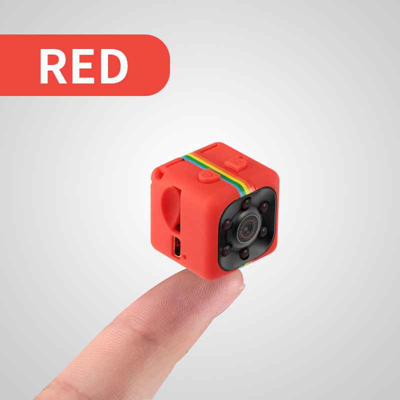SQ11 Mini Hidden Camera – 1080P HD IR Night Vision Motion Detection 100min 25x24x24mm TF Card | Black, Blue & Red