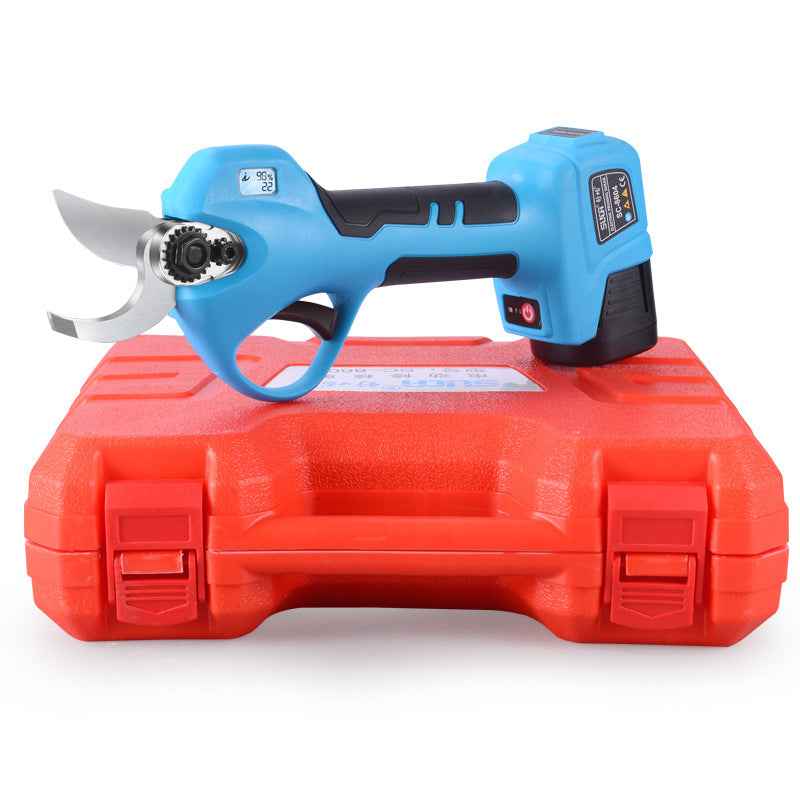 Electric Pruning Shears for Garden & Orchards | 28mm Cut, High Carbon Steel Blade, EU Plug
