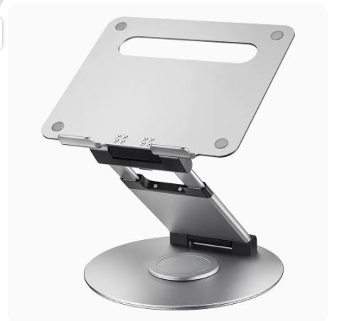 Aluminum Alloy Adjustable Laptop Stand | Ergonomic Desk Riser | Standard & 360° Rotating | Gray, Silver & Rose Gold