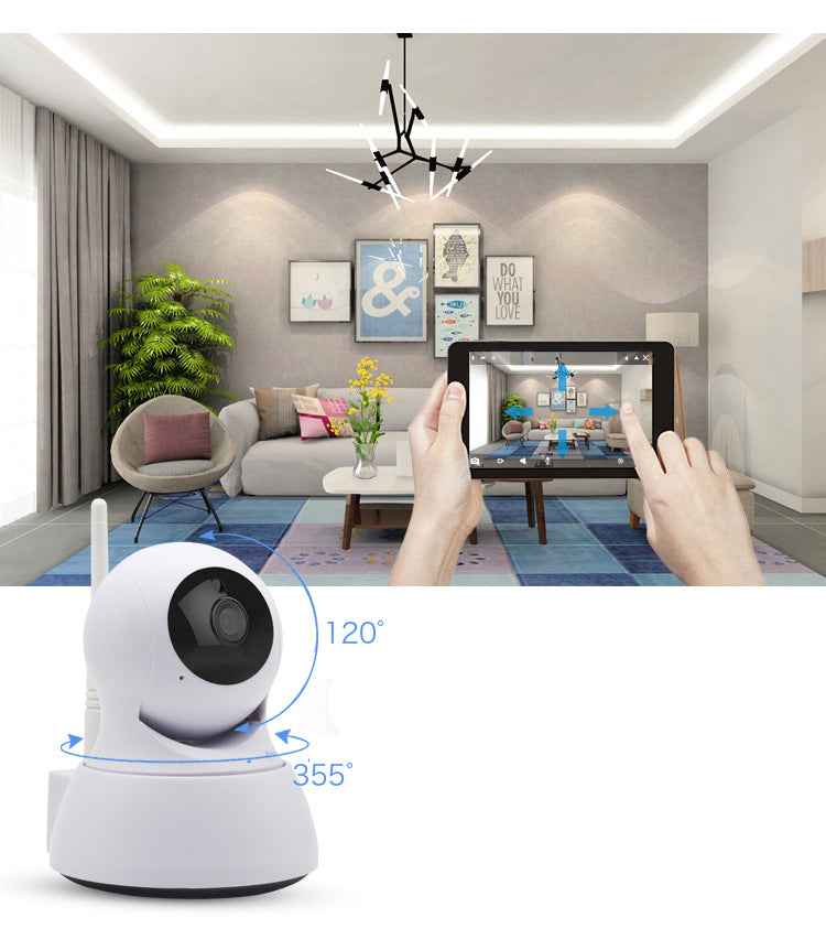 720P WiFi IP Security Camera | Night Vision, P2P, ONVIF | Indoor | EU & US Plug | White