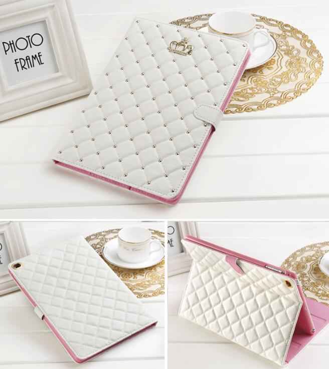 PU Leather iPad Case | Crown Design | PC Back | 8 Models | 5 Colours | iPad Mini, Air & Standard