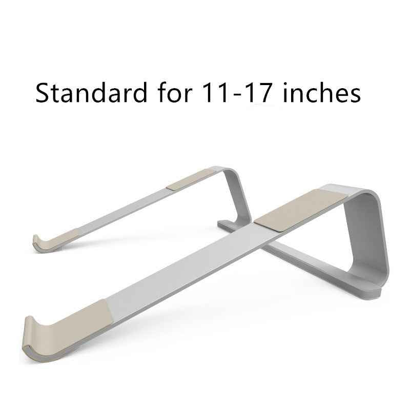 Aluminum Alloy Laptop & Notebook Stand | Adjustable Desktop Holder | 11–17" | Black & Silver