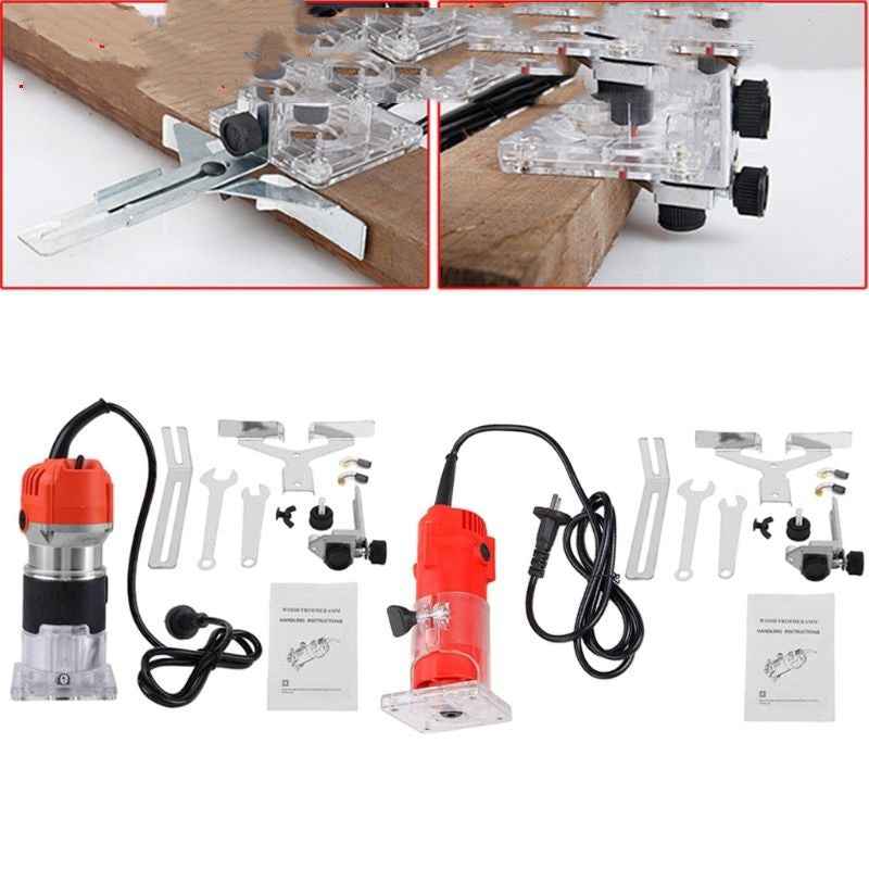 580W Electric Wood Trimmer Router | 30,000 RPM, 220V, Adjustable Scale, Straight & Curve Guide