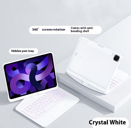 360° Rotating iPad Keyboard Case with Trackpad | Bluetooth | Scissor-Switch | Pen Slot | 5 Colors
