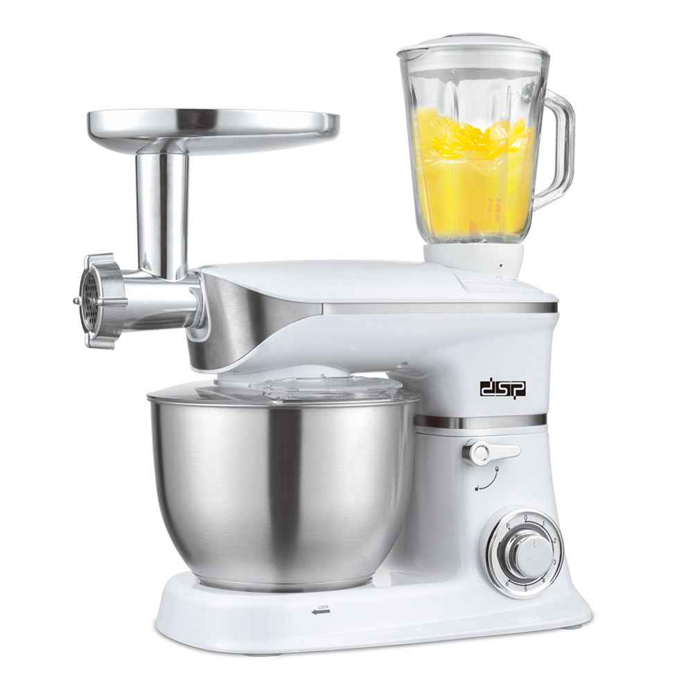 1300W 6.5L 3-in-1 Stand Mixer & Chef Machine | 6-Speed + Pulse, Tilt-Head, EU Plug, Black & White