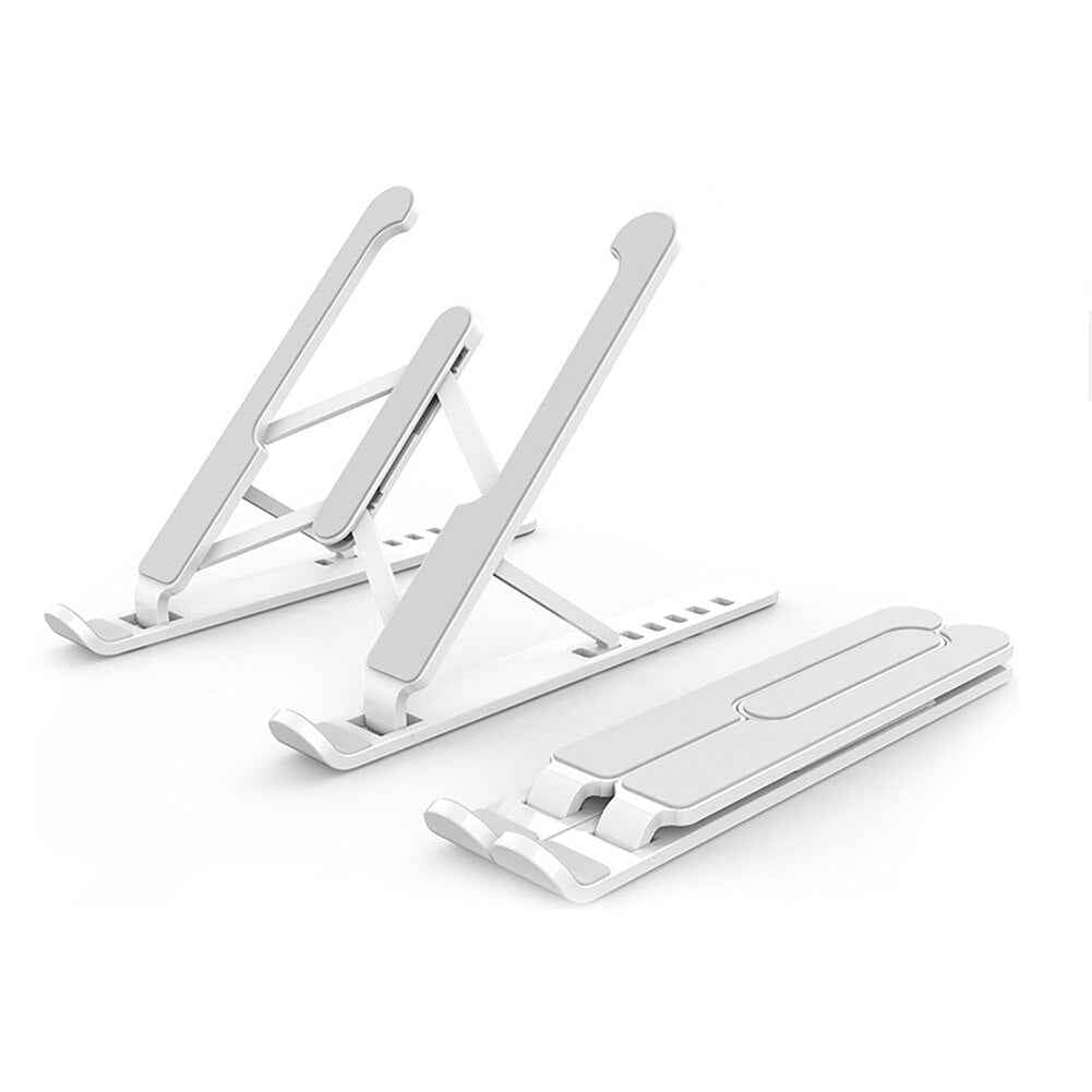 Foldable Laptop Stand | 6-Height Adjustment | Hollow Cooling | ABS | 11–17" | Black & White