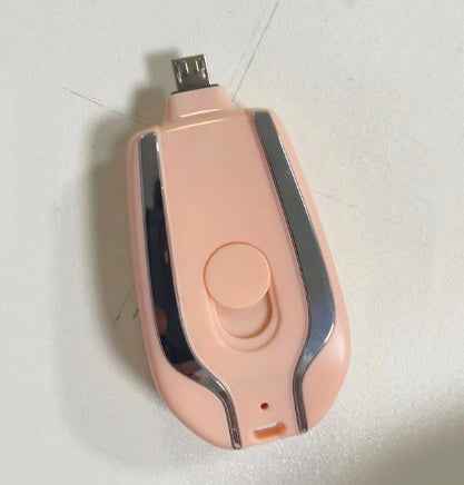1500mAh Mini Keychain Power Bank – Portable Emergency Charger for iPhone, Android & Type-C