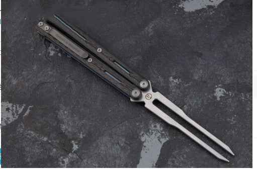 Butterfly Training Knife | 14C28N Blade, G10+TC4 Handle, Bushing System | SUNSHINE EMPIRE