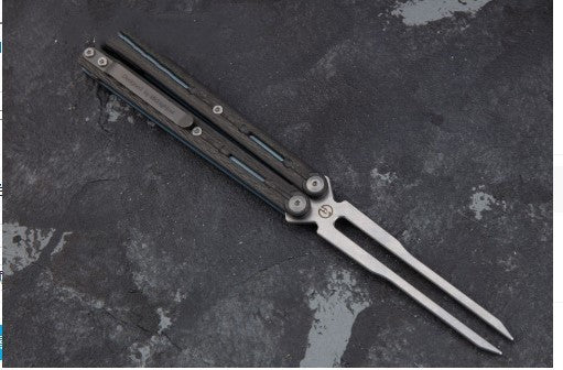 Butterfly Training Knife | 14C28N Blade, G10+TC4 Handle, 58HRC, Stonewash, Bushing System, 5 Styles