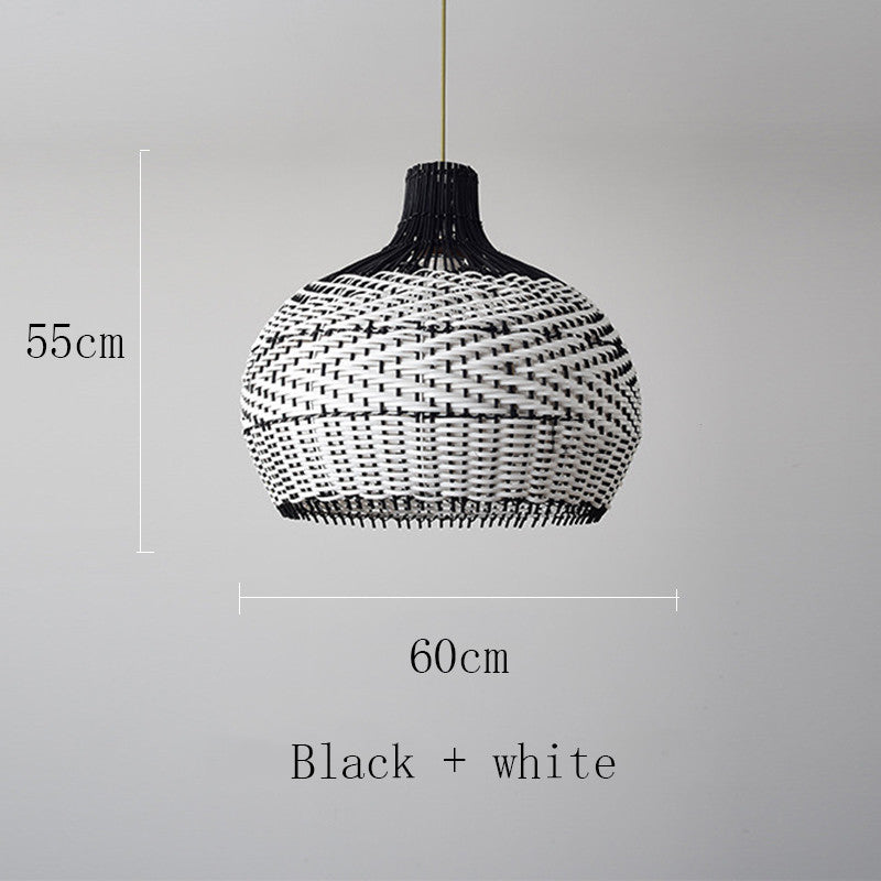 Scandinavian Rattan LED Pendant Chandelier | 4 Styles, 3 Sizes 45-60cm, 220V, 10-15㎡, Cafe & Home