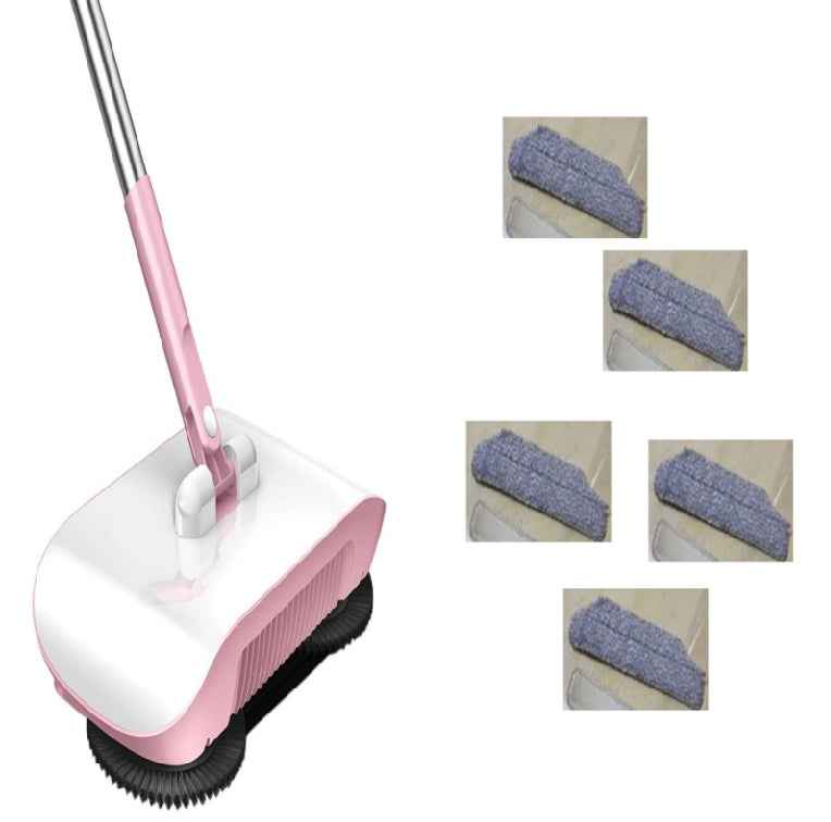 3-in-1 Manual Push Sweeper – Broom, Dustpan & Trash Bin, Waterproof