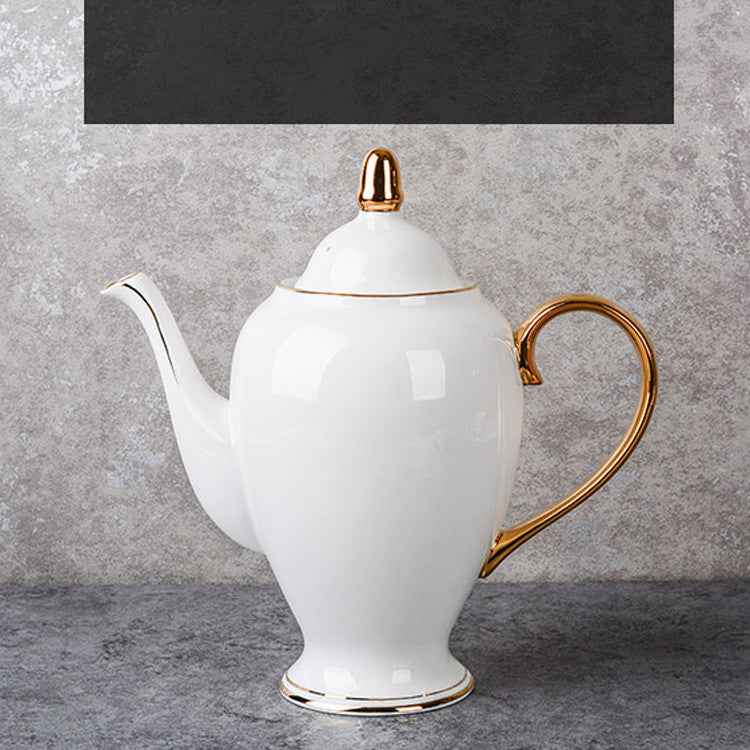 Bone China Gold Hand-Painted Coffee & Tea Set for 6 | 200ml Cups, Saucers & Accessories