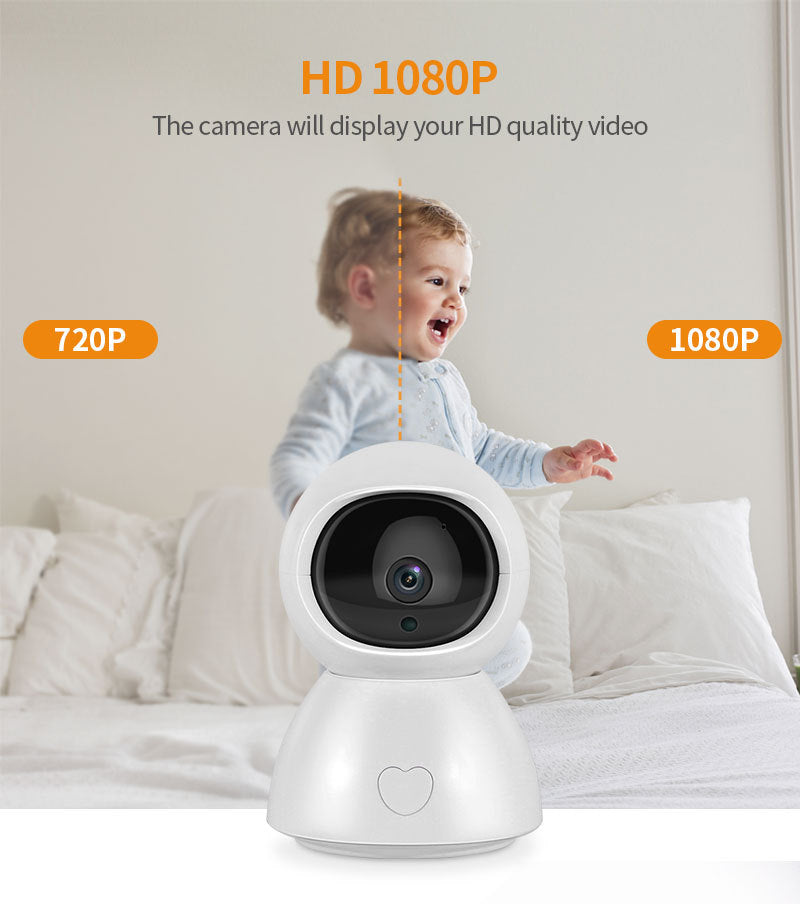 1080p Baby Monitor & Network Camera | 100m Night Vision | Alarm | Auto Backlight | AU/EU/UK/US | White