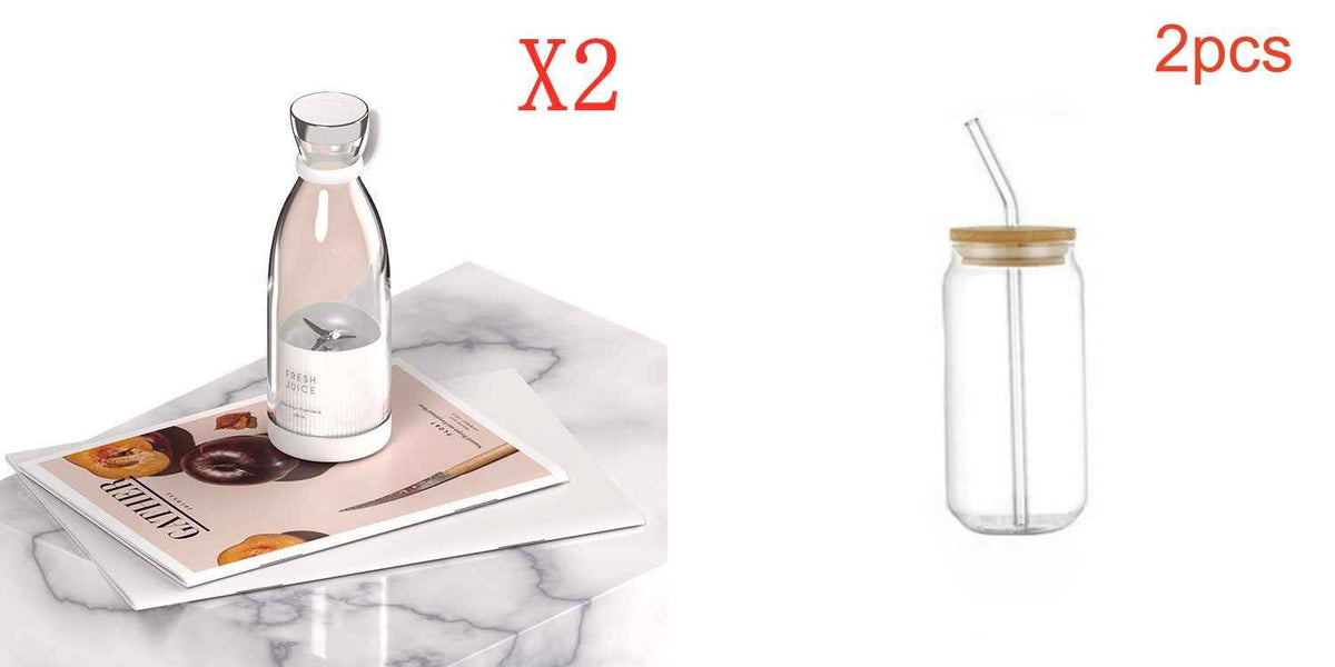 350ml Portable USB Rechargeable Blender | Personal Smoothie Maker | 4-Blade SUS304 | White, Pink, Black & Blue
