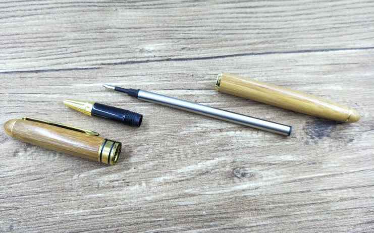 Personalised Engraved Bamboo Fountain Pen | Piston Ink | 0.58mm Nib | Bamboo Gift Box | Custom Name Engraving