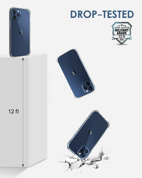 Crystal Clear Bumper Case for iPhone 12 Mini – Air-Guard Drop Protection