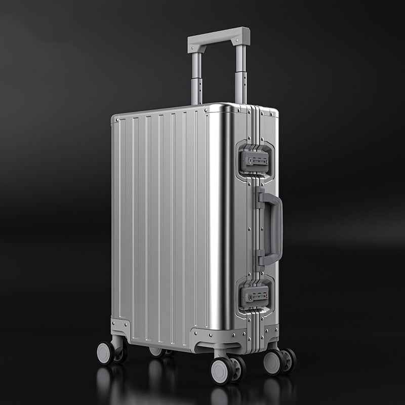 Premium Aluminum Magnesium Alloy Hardshell Luggage | 20"/24"/26"/28", 5 Colors, Striped Travel Case