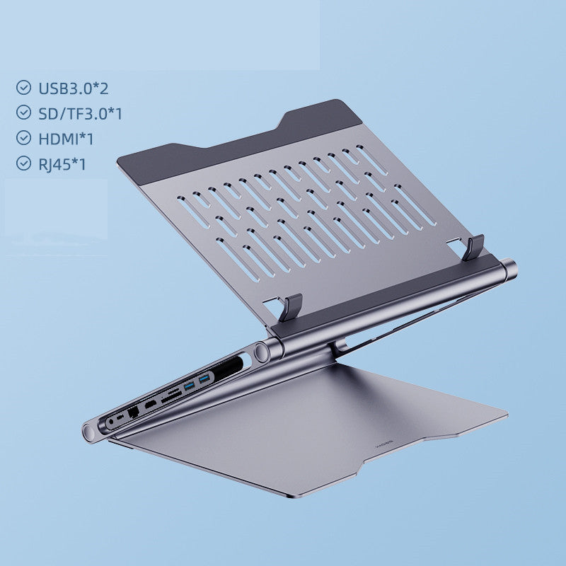 Aluminium Laptop Stand | Stand Only, 7-in-1 & 8-in-1 Docking Station Options | Model NBS01 | Deep Space Grey