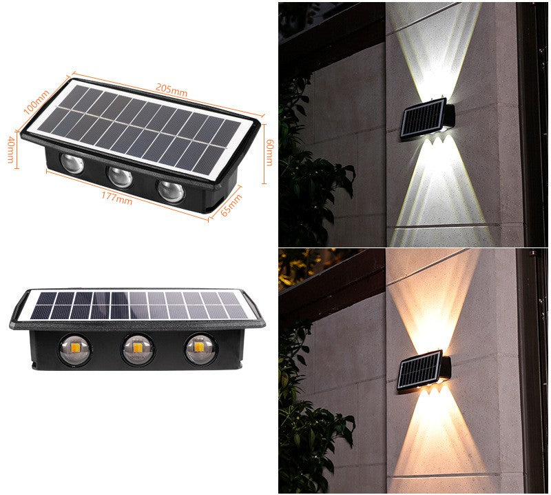 Solar Outdoor Wall Light | 18650 1500mAh | 5050 LED | 4 & 6 LED | Cool White, Warm White & Dual-Colour | ABS+PC | 5.5V 1.5W Solar Panel | Waterproof | Garden, Patio & Pathway