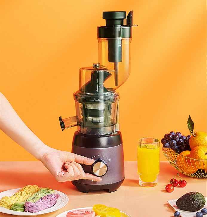 Wide-Mouth Slow Juicer with Multi-Function Separator | 90mm Feed, 59 RPM Cold Press, 600ml, US Plug