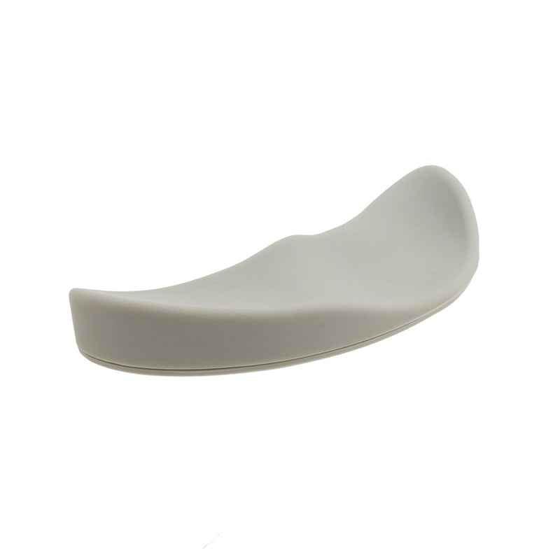 Ergonomic Silicone Mouse Wrist Rest | 3D Curved | Gliding Base | Non-Slip | Left & Right Hand | Black & Silver Gray