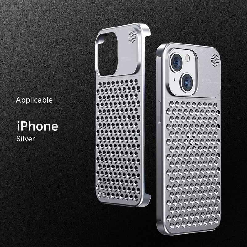 Aluminum Alloy Aromatherapy iPhone Case – Hollow Heat Dissipation