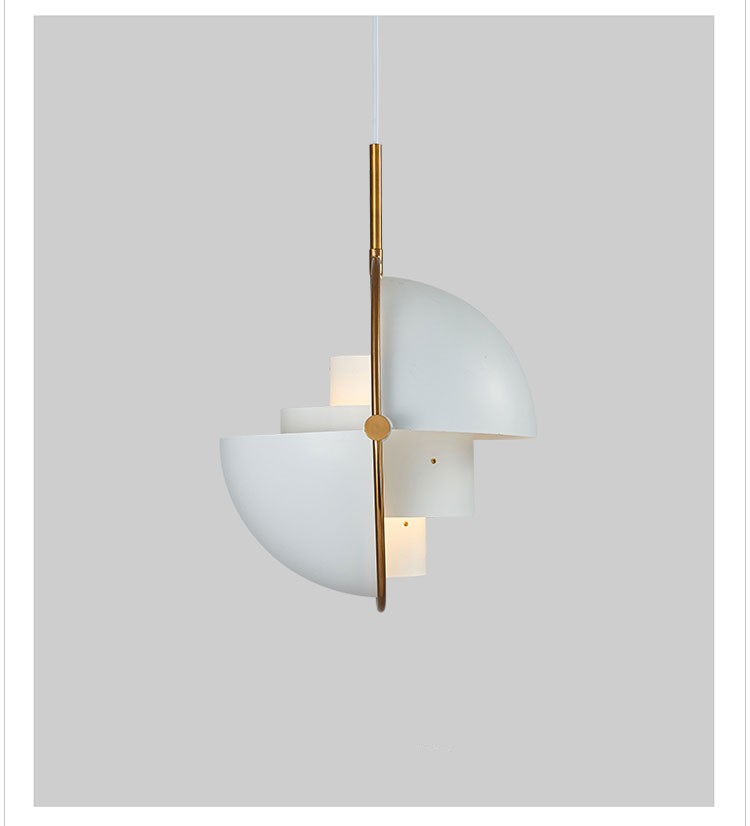 Chrome-Plated Zinc Alloy Half-Circle LED Chandelier | 4 Colours, 111-240V, 10-15㎡, Bedroom & Dining Room