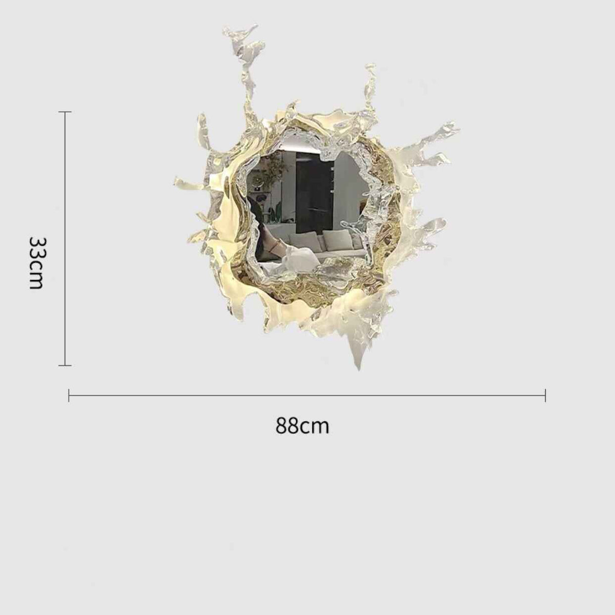 Modern Minimalist Acrylic LED Vanity Mirror Wall Lamp | 3 Sizes 45–88cm, Chrome & Gold, Warm/Neutral/Cool White, 220V