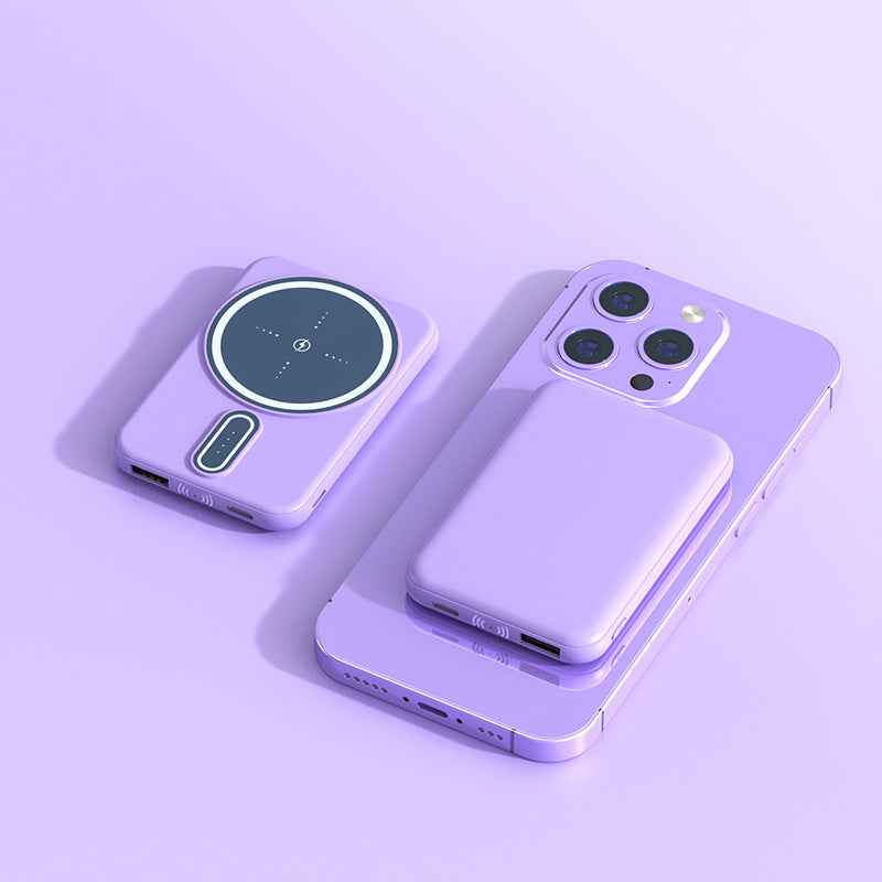 5000mAh Magnetic Wireless Power Bank – Slim MagSafe-Style Charger